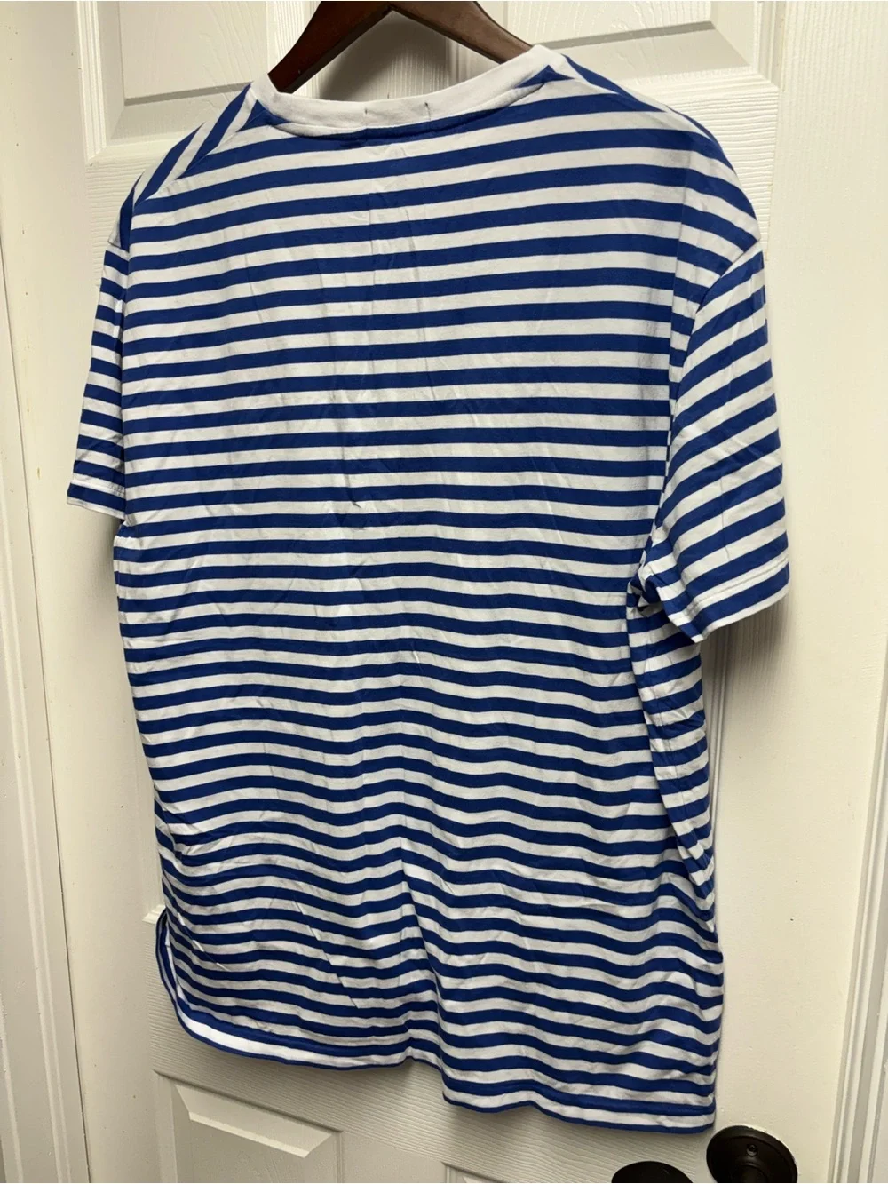 Polo by Ralph Lauren Blue & White Striped Crew Neck T-Shirt XL